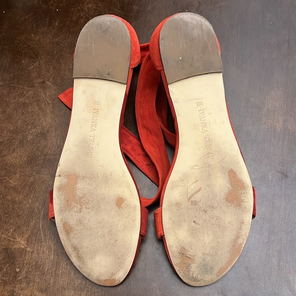 IVANKA TRUMP - ankle strap flat suede shoes size 10M - Picture 4 of 4